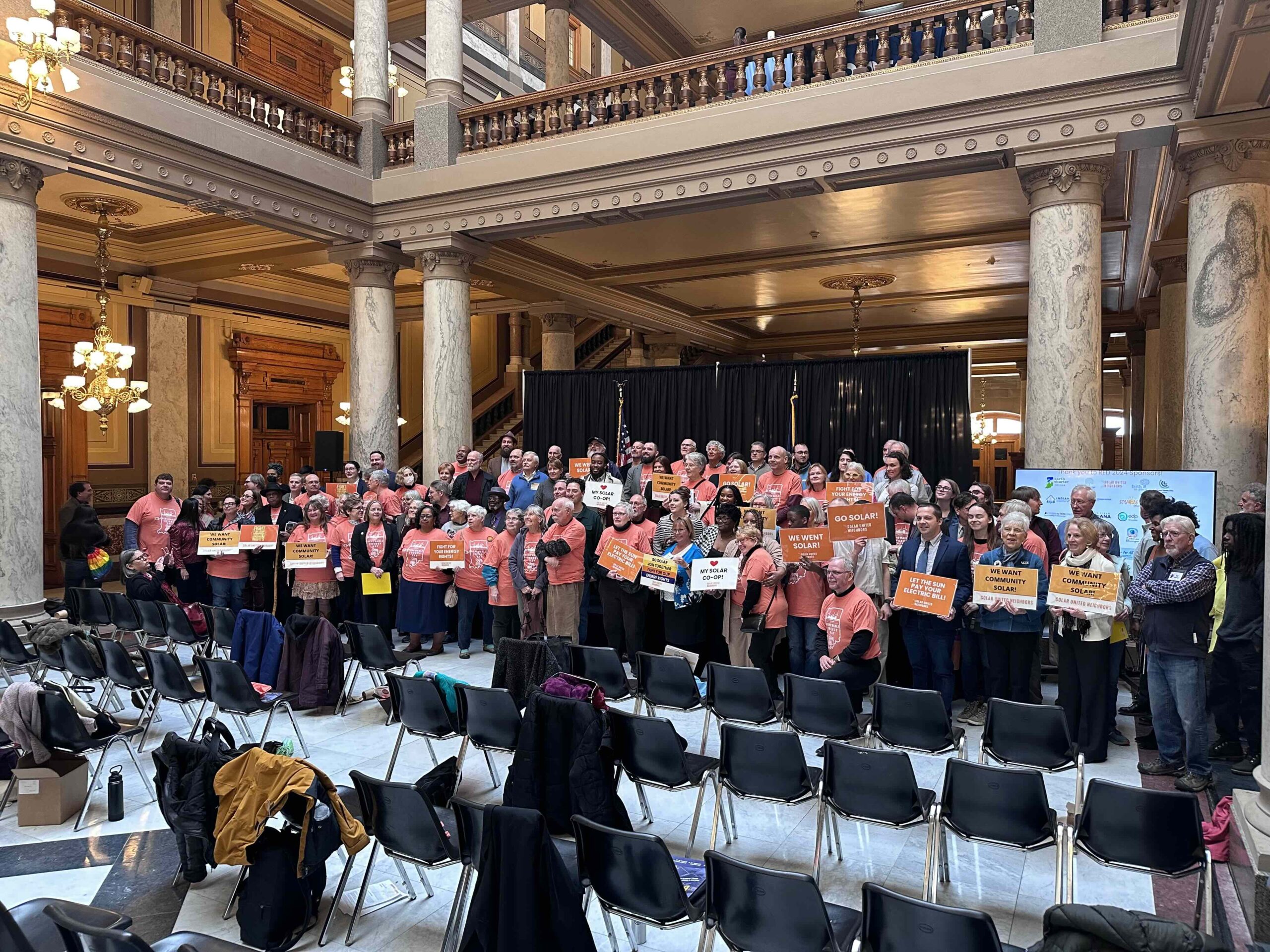 Advocates celebrate 2024 Renewable Energy Day at the Indiana Statehouse
